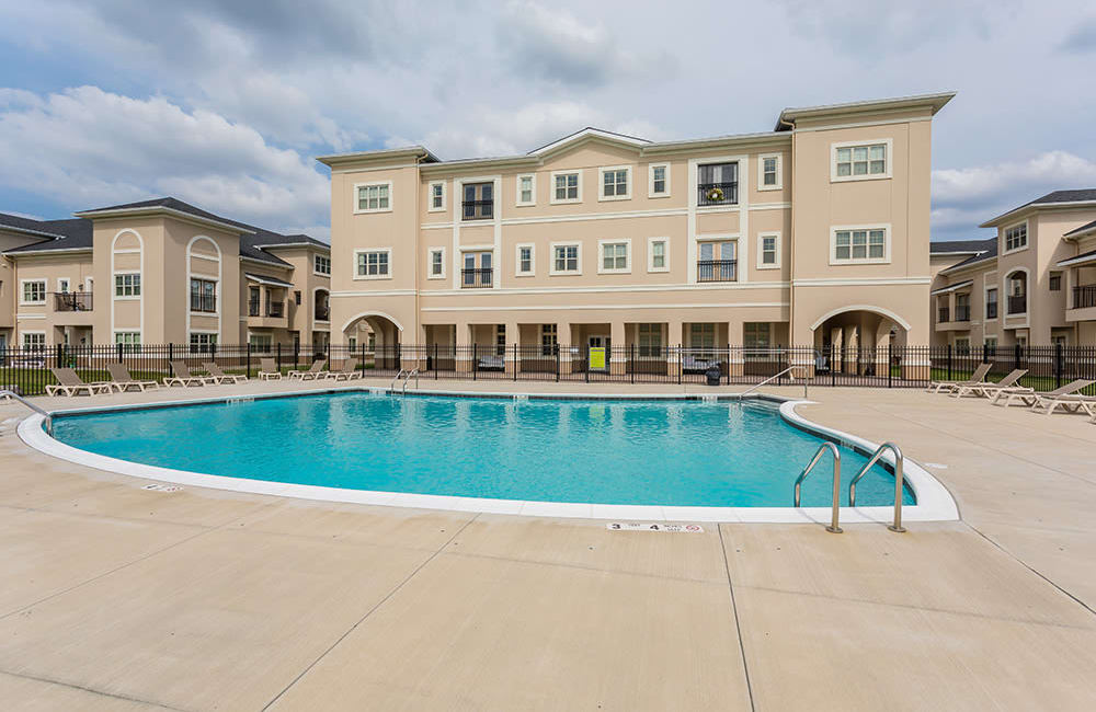 Swimming pool at Gateway Landing on the Canal in Rochester, New York