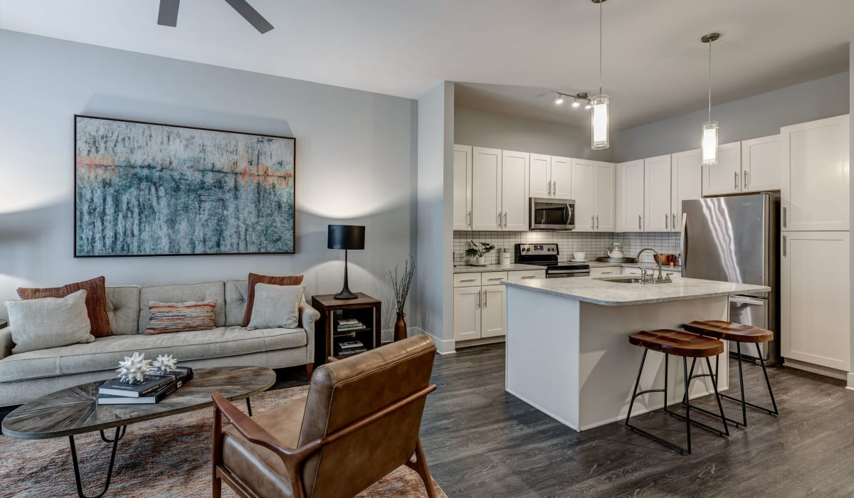 Apartment with open floor plan at 1400 Chestnut Apartments, Chattanooga, Tennessee