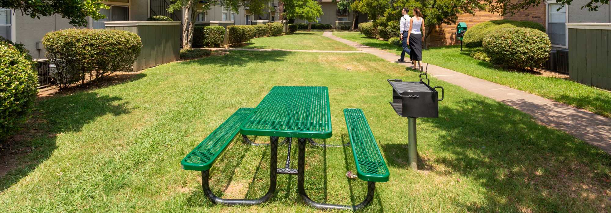 Lawn outside the apartment at Greenacres Village in Bossier City, Louisiana