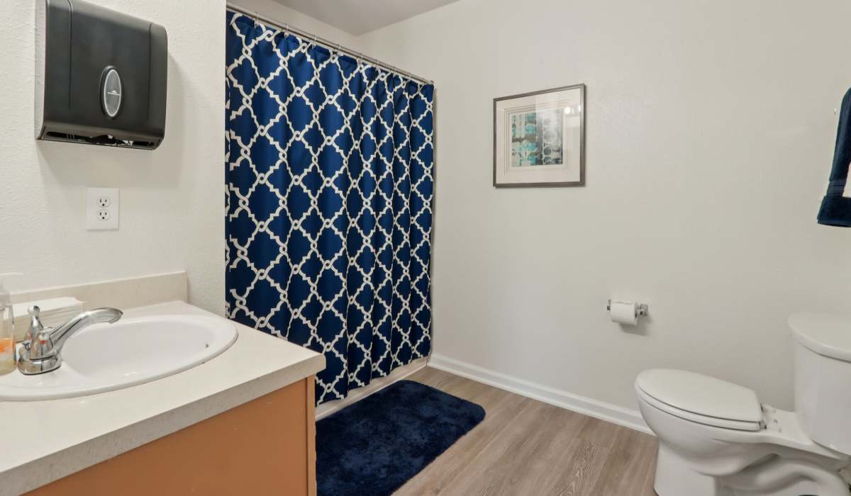 Bathroom at Broadway Village Apartments in Greenfield,Indiana