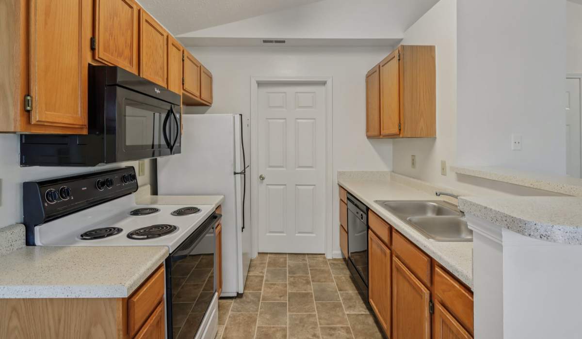 Upgraded kitchen at Broadway Village Apartments in Greenfield,Indiana