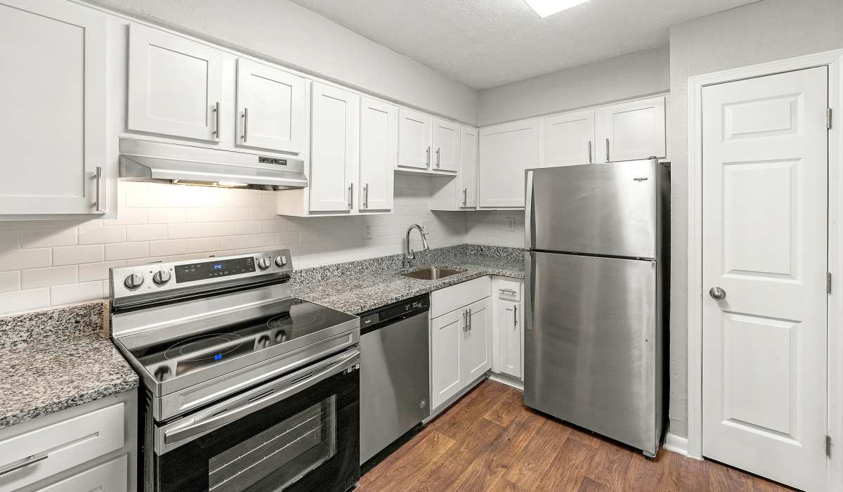Refrigerator and dishwasher at Fields at Peachtree Corners in Norcross, Georgia