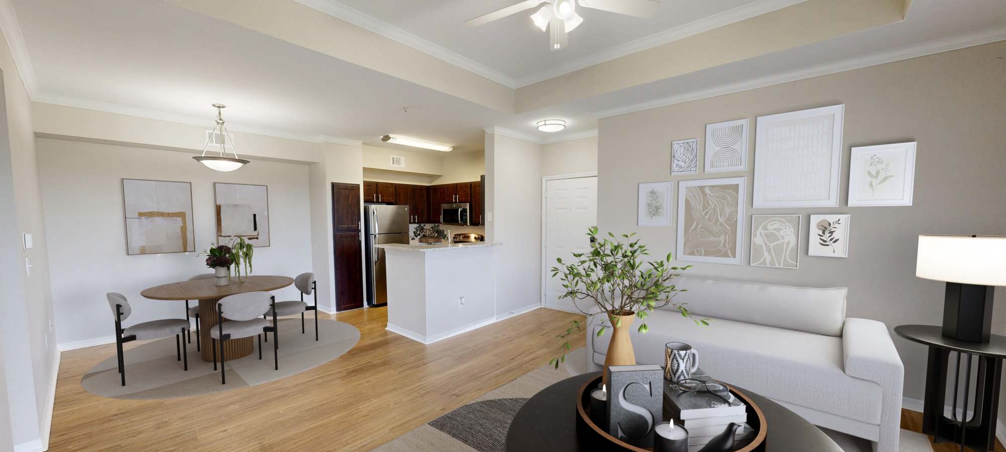 Furnished Living Room at Harbortown in Orlando, Florida