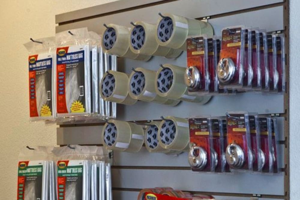 Moving supplies at Cottonwood Discount Storage in Cottonwood, Arizona.