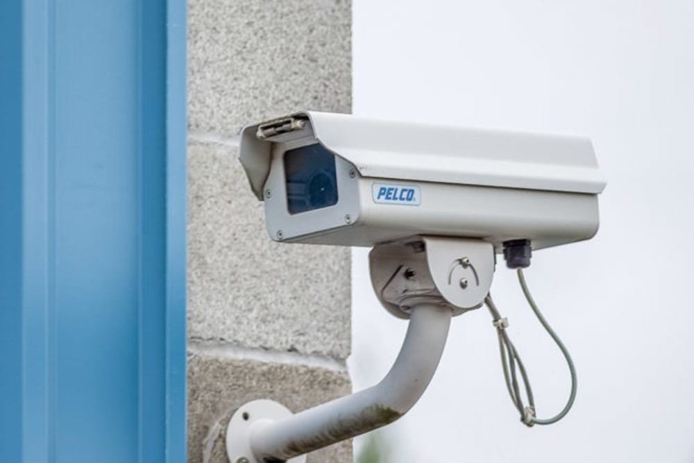 Security camera at DuPont Heated Self Storage in DuPont, Washington.