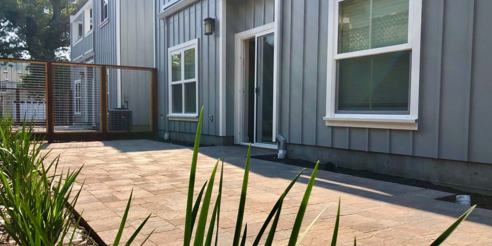 private patio at Farmstead at Lia Lane in Santa Rosa, California