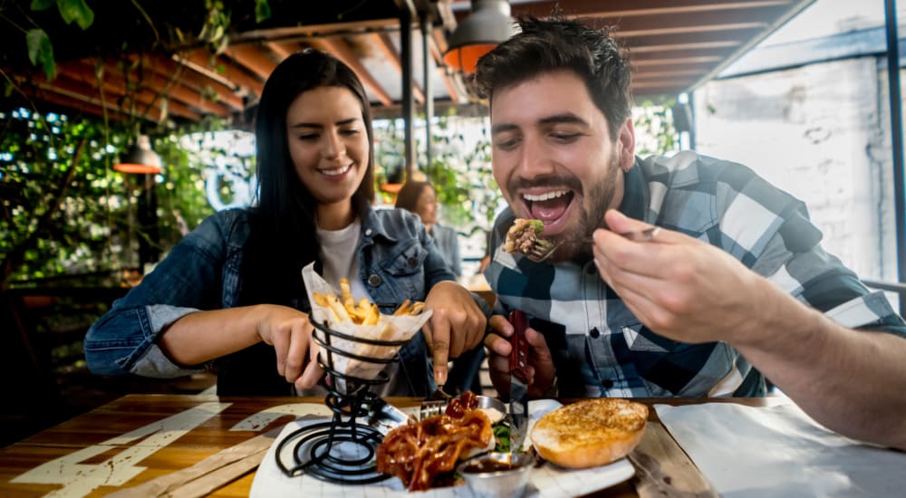 Residents enjoy a delicious meal at their favorite spot near 60 Mansfield Road in New London, Connecticut