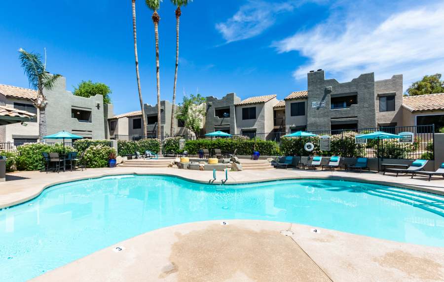 Swimming pool at Cabrillo Apartments in Scottsdale, Arizona
