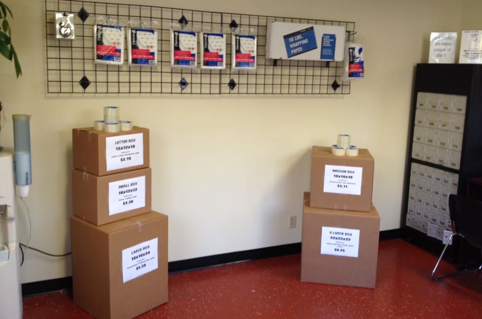 Storage supplies for sale at BA Self Storage in Los Angeles, California