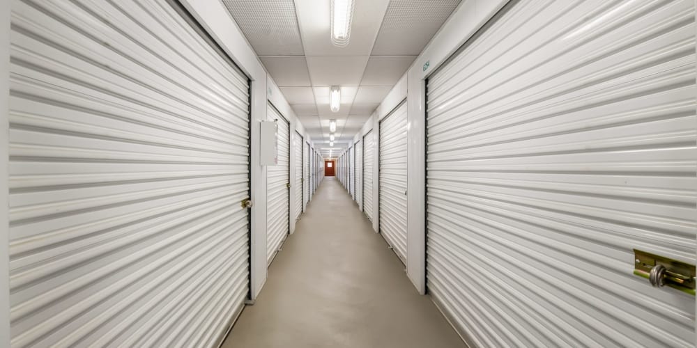 Indoor self storage units at StorQuest Self Storage in Cathedral City, California