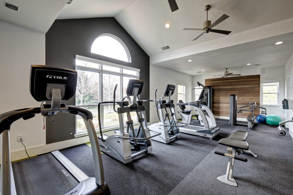 Work out room with treadmills at Stewards Crossing Apartments apartment homes in Lawrenceville, New Jersey