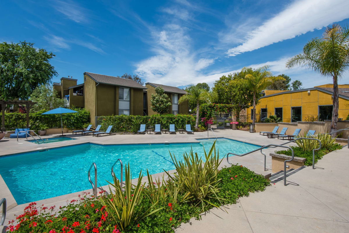 Resort-style pool at River Ranch, Simi Valley, California