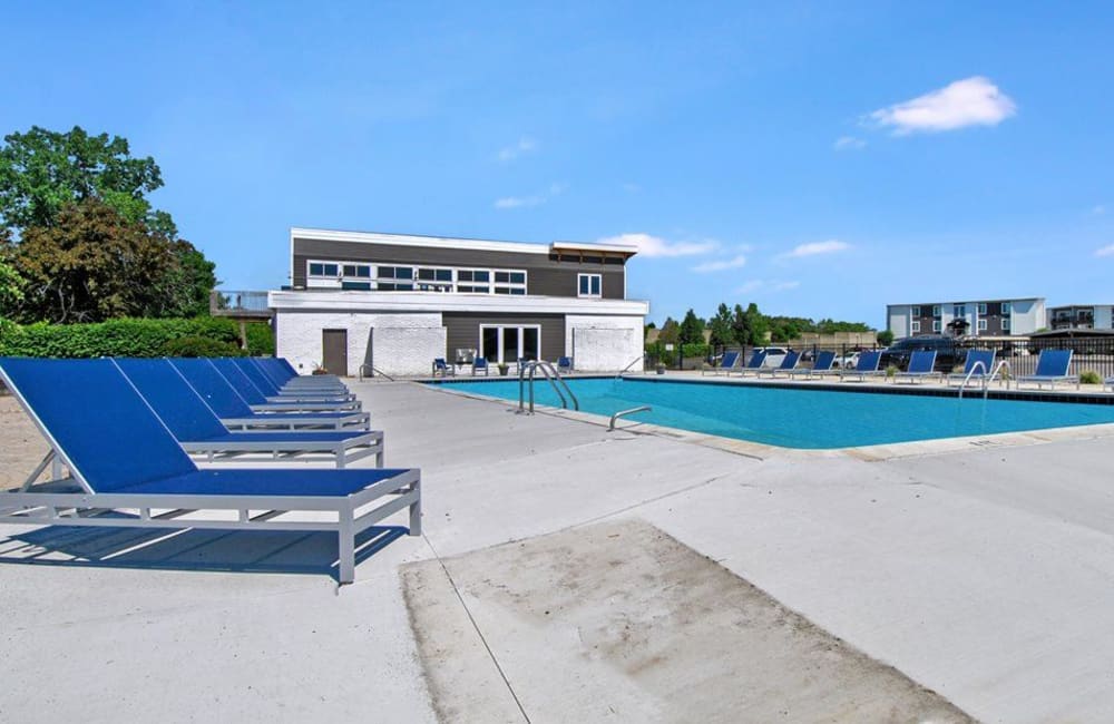 Sparkling pool at Crossings at Canton in Canton, Michigan