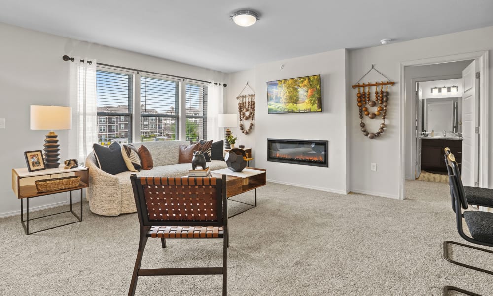 Living Room at Center 301 Apartments in Belton, Missouri