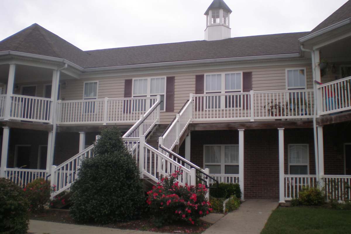 Property exterior at Falcon Crest Apartments in Louisville, Kentucky