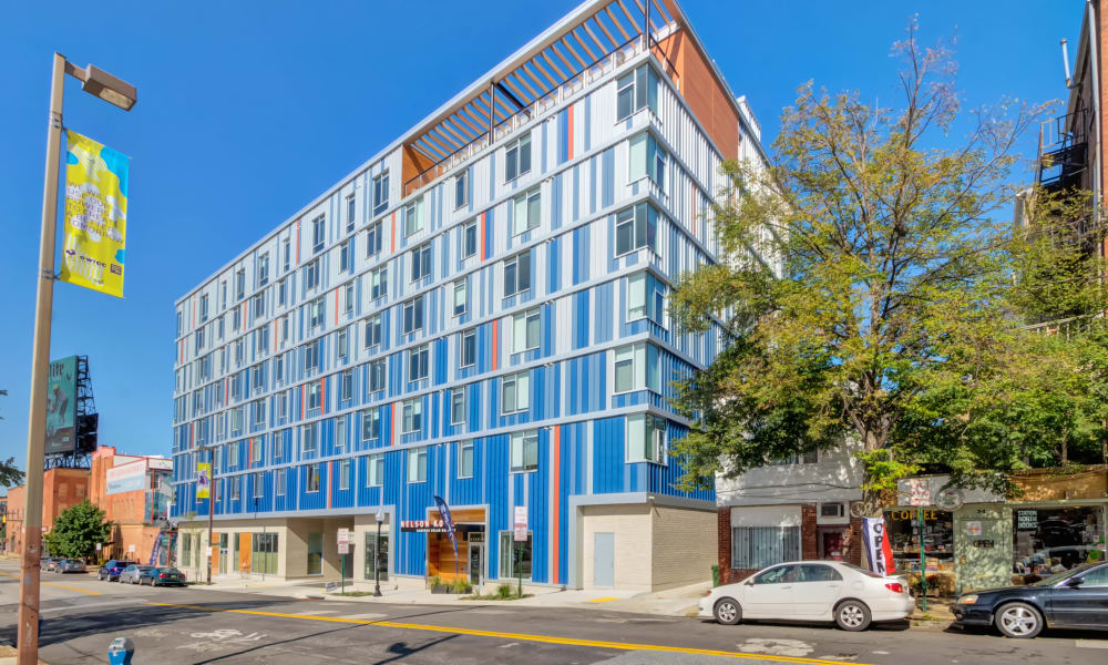Exterior of Nelson Kohl Apartments in Baltimore, Maryland