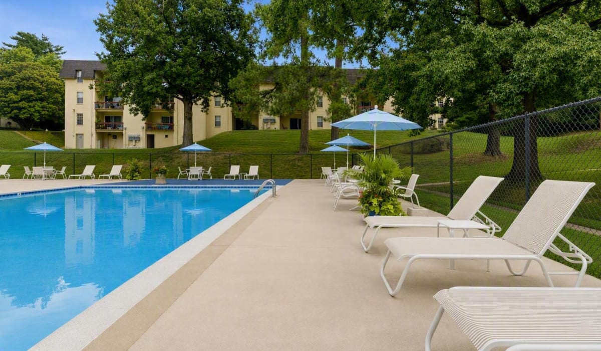 Sparkling pool at Willow Oaks Apartments in Richmond, Virginia