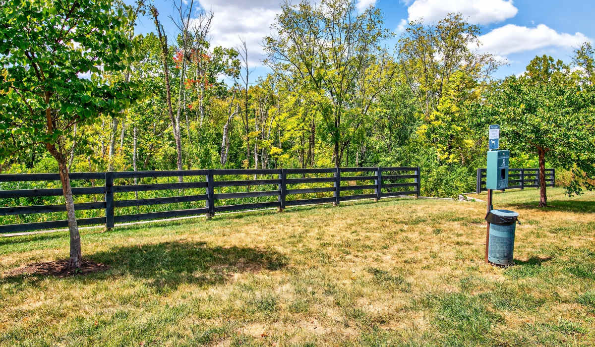 Dog park with scenic views at Palomar Woods in Lexington, Kentucky