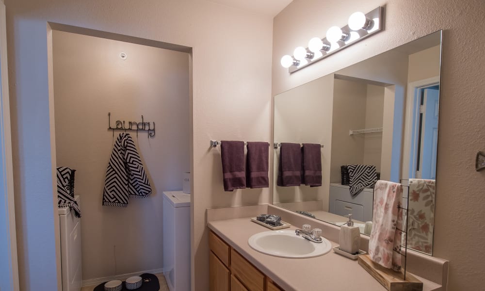 Bathroom at The Remington Apartments in Wichita, Kansas