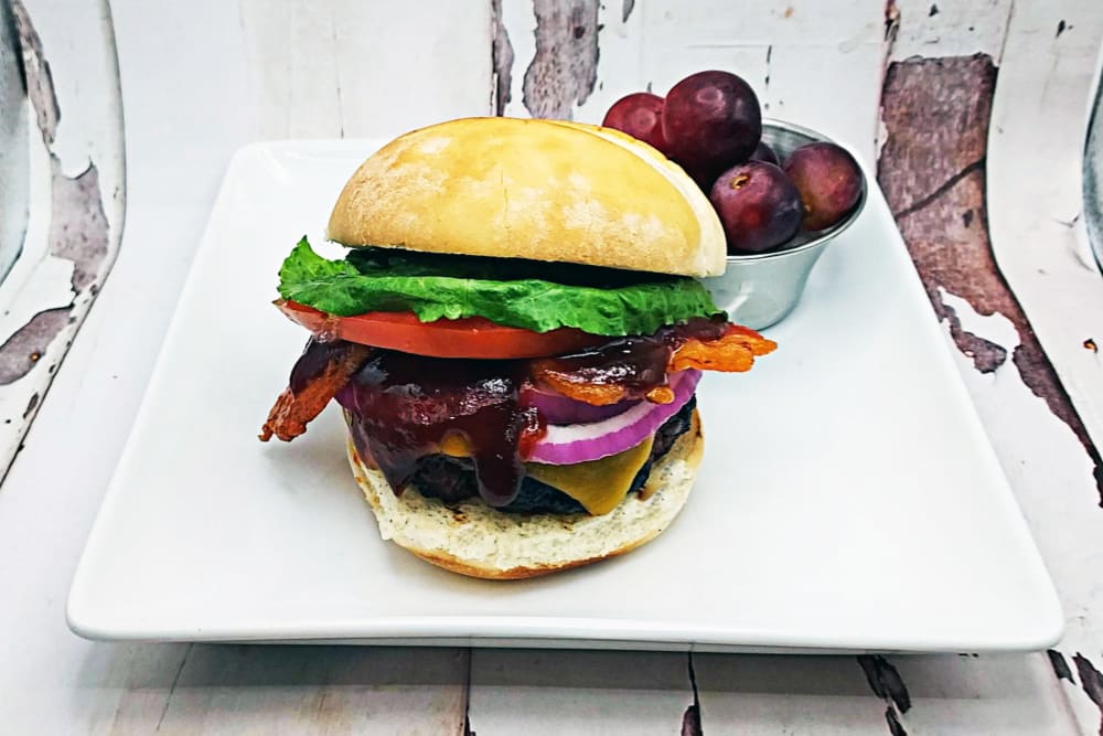 BBQ Bacon Cheeseburger at Timber Pointe Senior Living in Springfield, Oregon