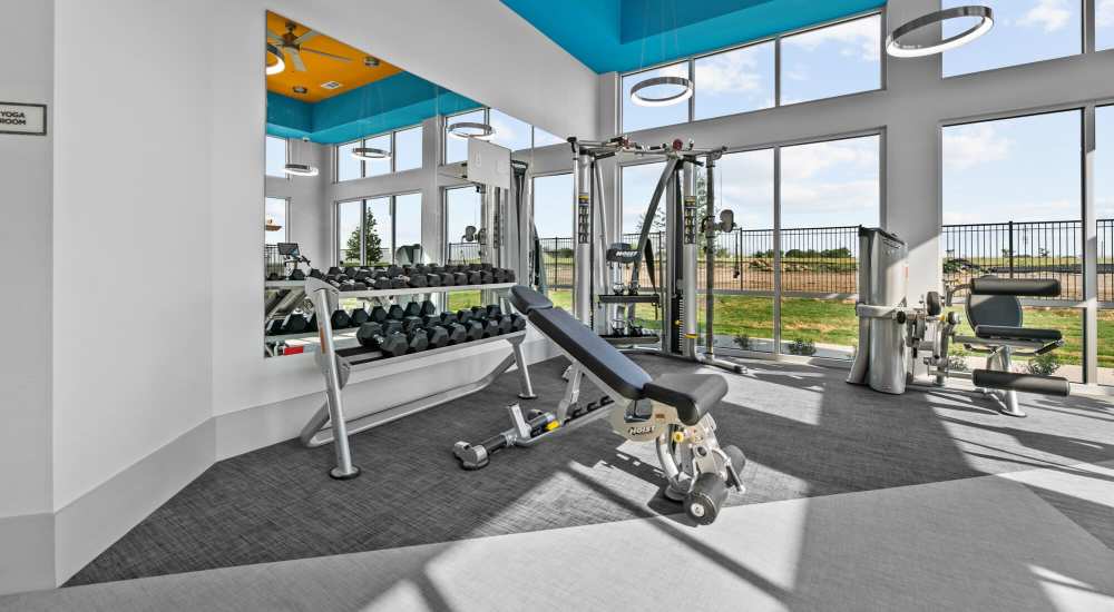 Community fitness center at The Summit at Walnut Creek in Alvarado, Texas