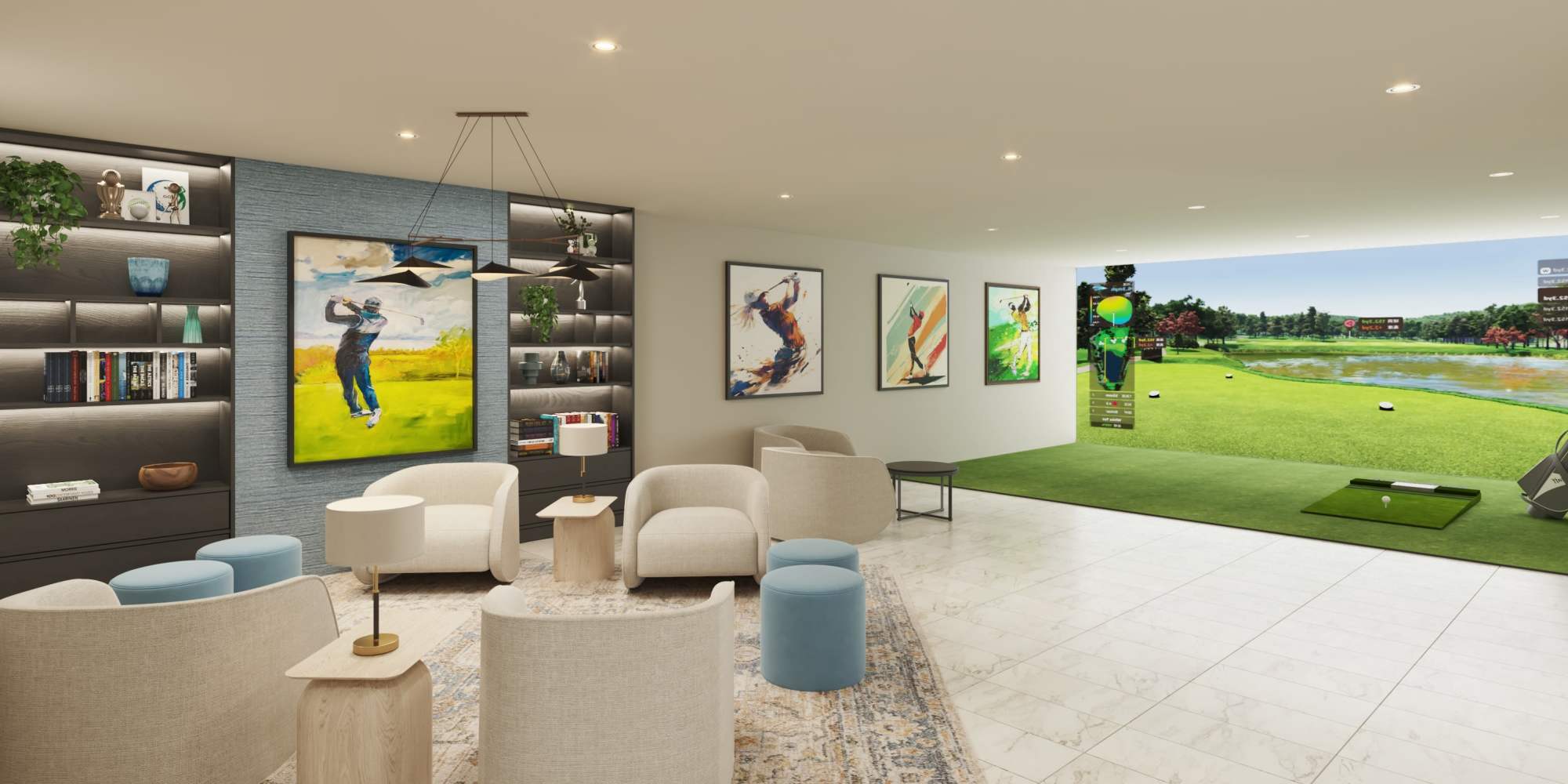 Lounge room at The Maxx and The Alexandra in Pittsburgh,Pennsylvania