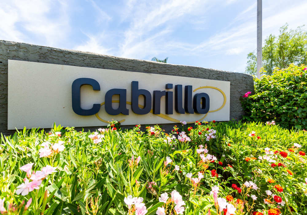 Sign at Cabrillo Apartments in Scottsdale, Arizona
