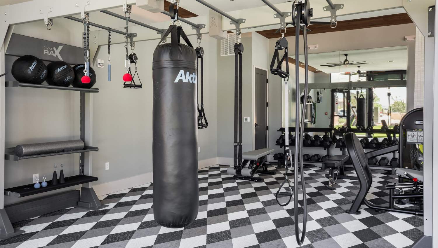 Indoor fitness center at Olympus Latitude in Albuquerque, New Mexico