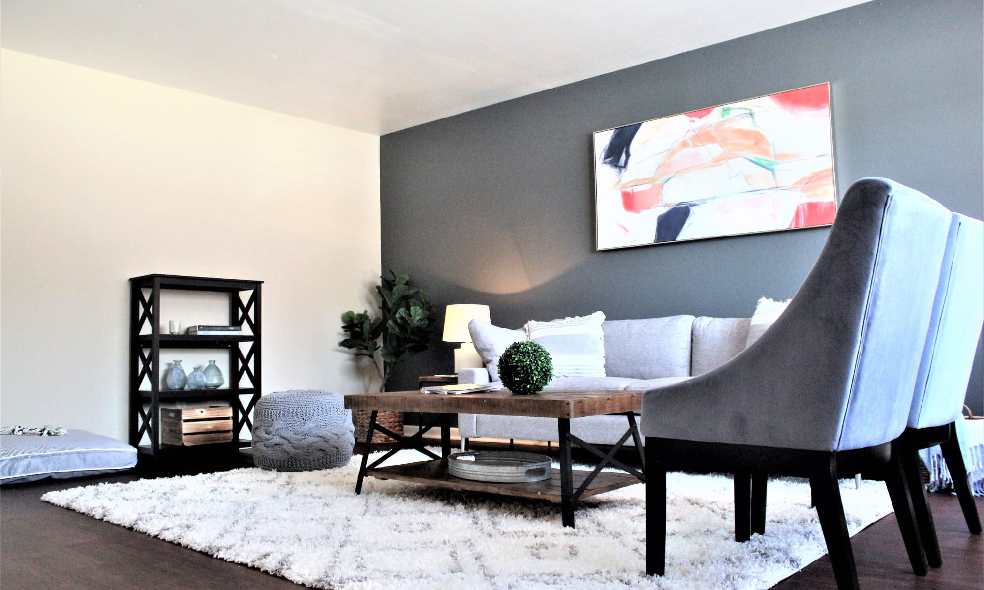 Large living area at Parcside in College Station, Texas