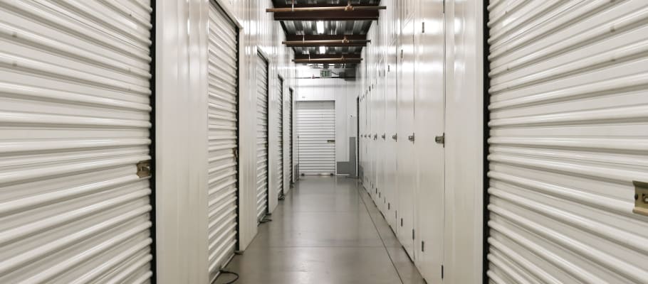 Indoor storage units at A-1 Self Storage in Glendale, California