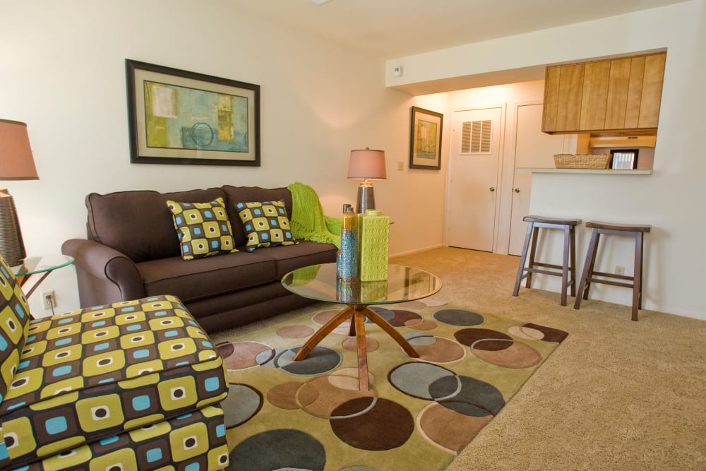 Bright living room at Boulder Ridge in Tulsa, Oklahoma