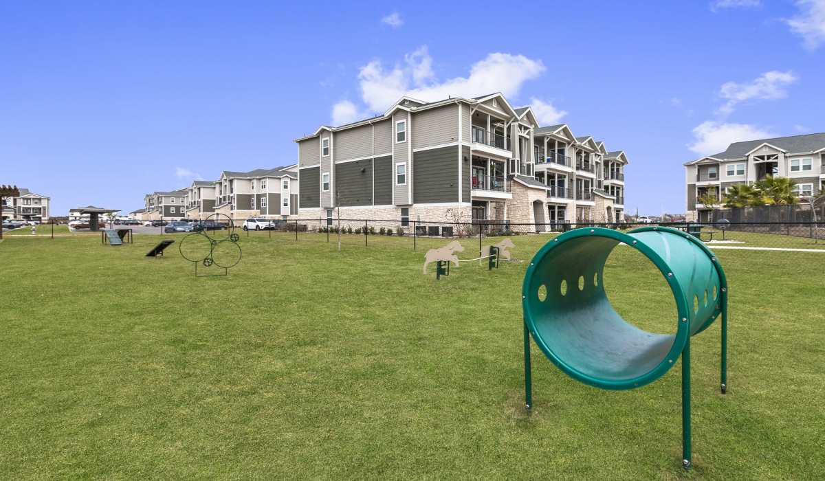 Community dog park at Canyon House in New Braunfels, Texas