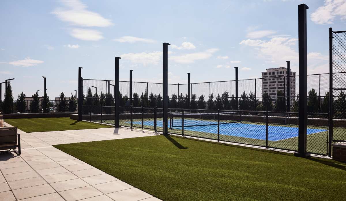 Tennis court at The Novus Apartments in Durham, North Carolina