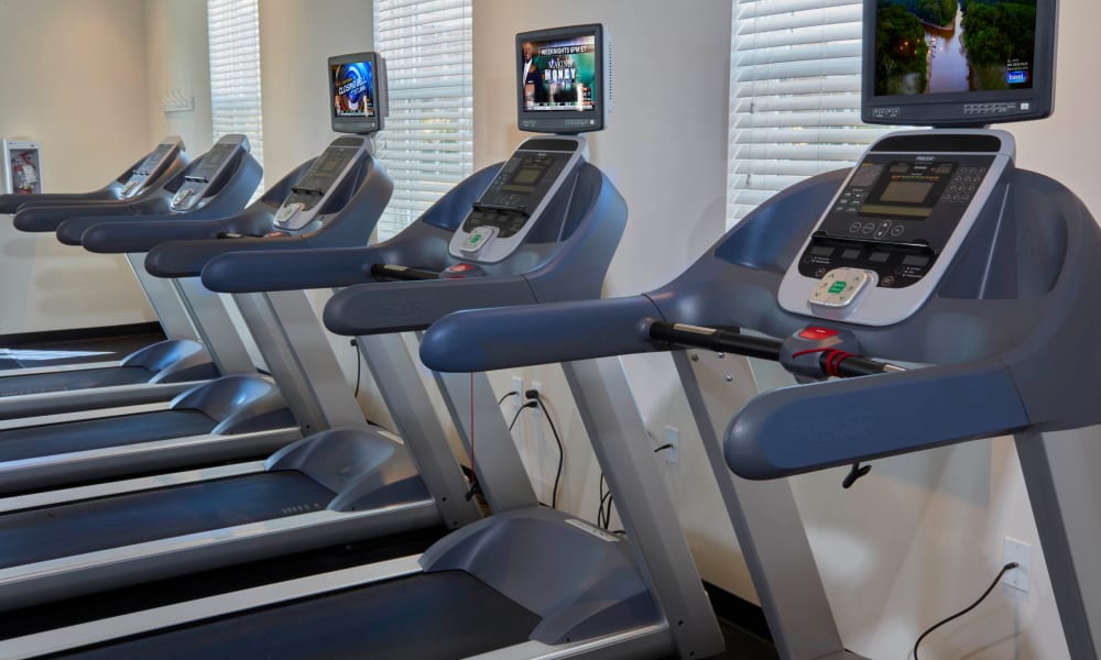 Community fitness center at Lexington Village Apartments in Madison Heights, Michigan