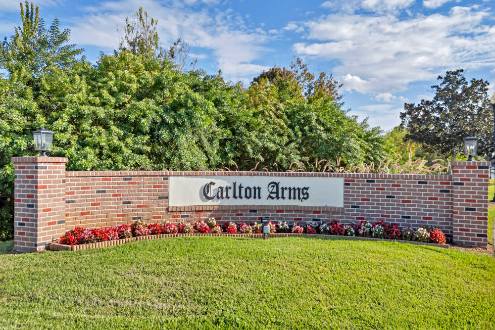 Brick entrance sign with 