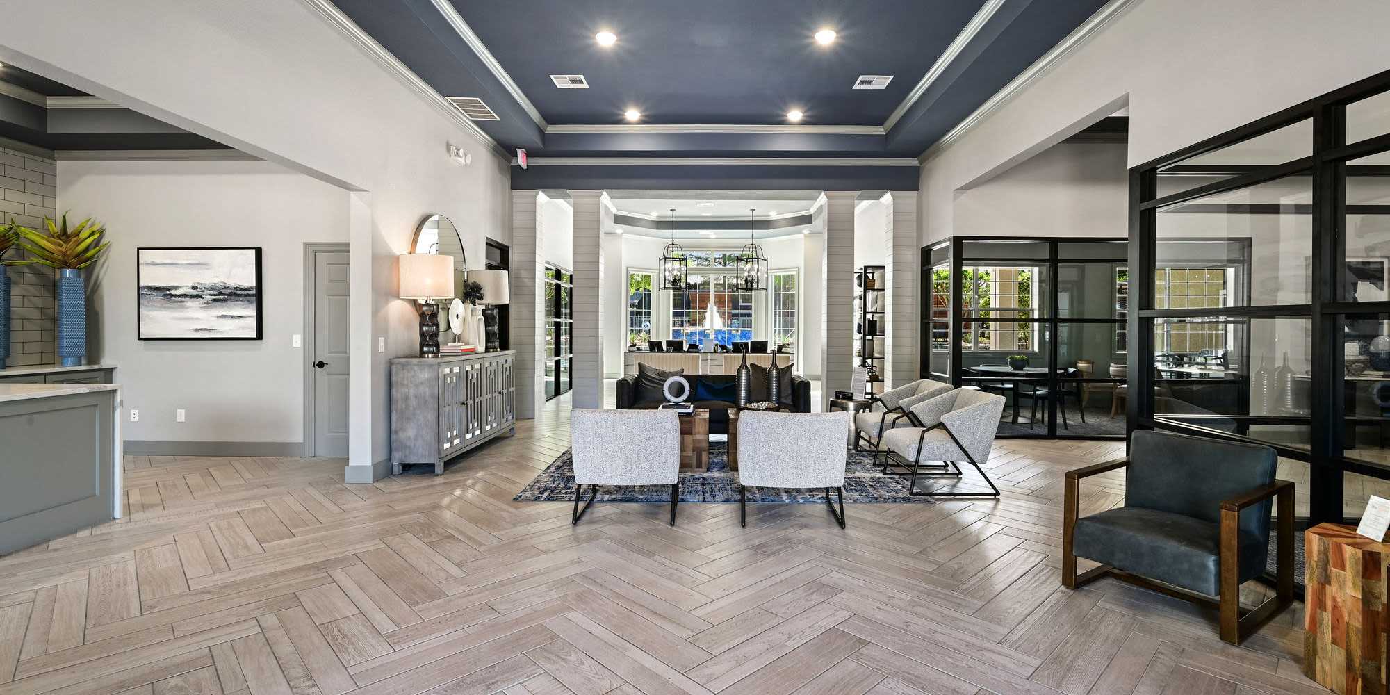 Community lounge area at Seacrest in Katy, Texas