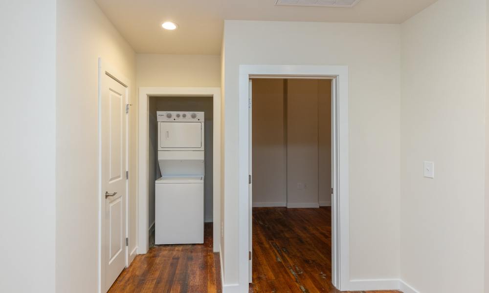 Washer and dryer at Lofts at Inman Mills in Inman, South Carolina