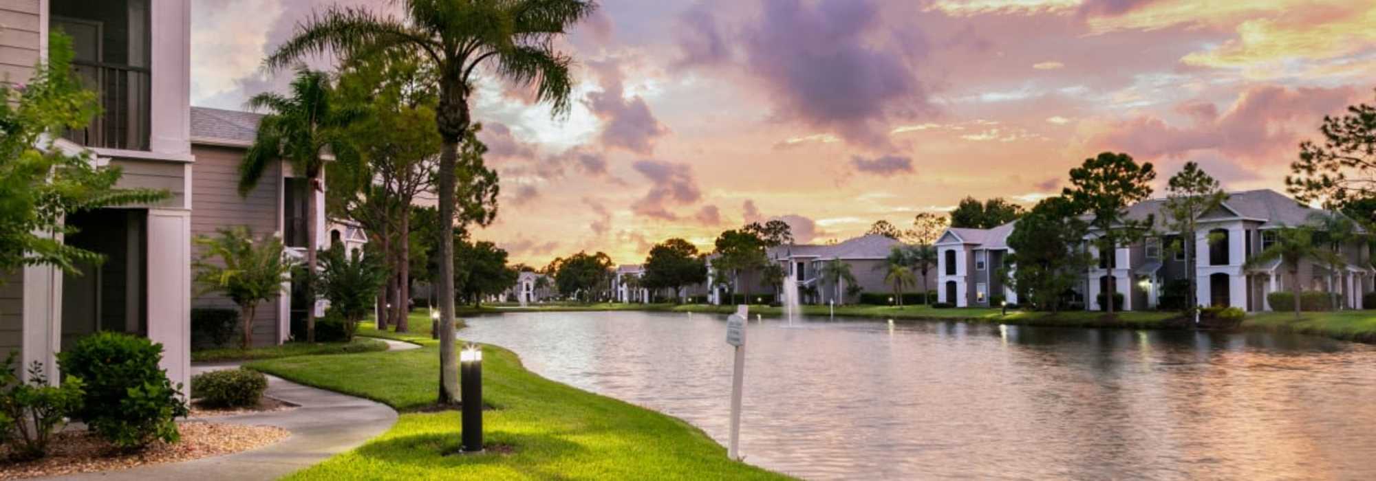 Exterior view of the apartments at Woodmere Apartments of Venice in Venice, Florida