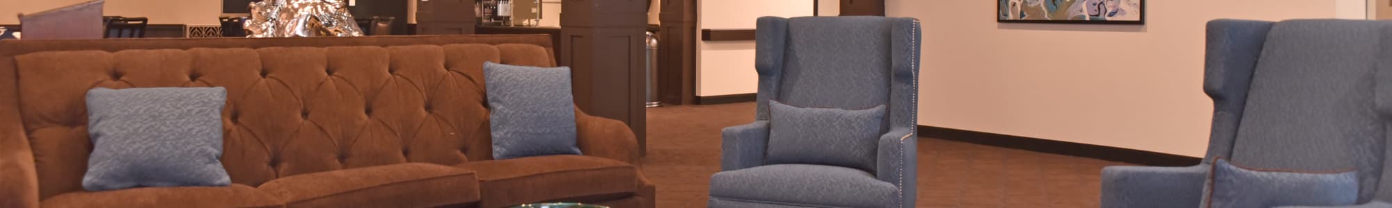 Lobby with seating at New Albany in New Albany, Ohio