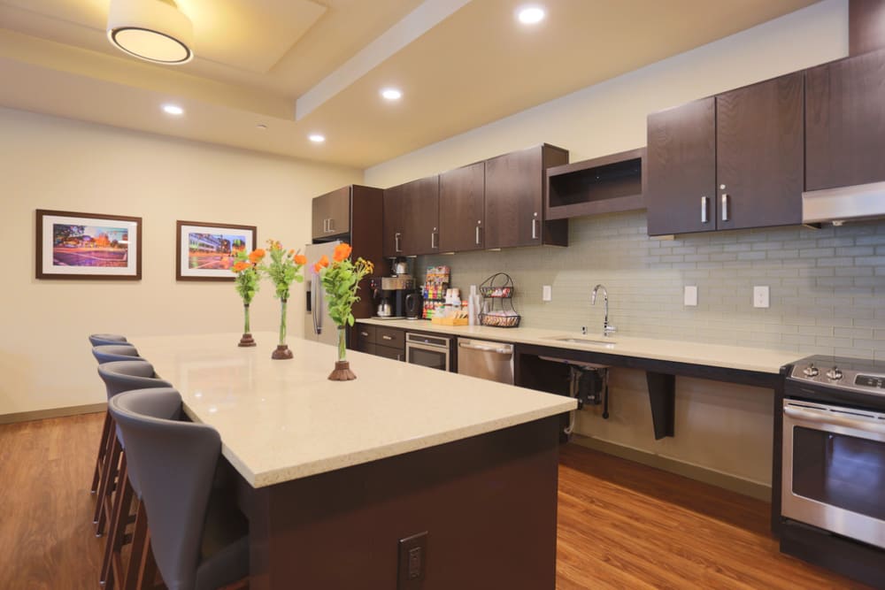 Kitchen area in The Lofts at Glenwood Place in Vancouver, Washington