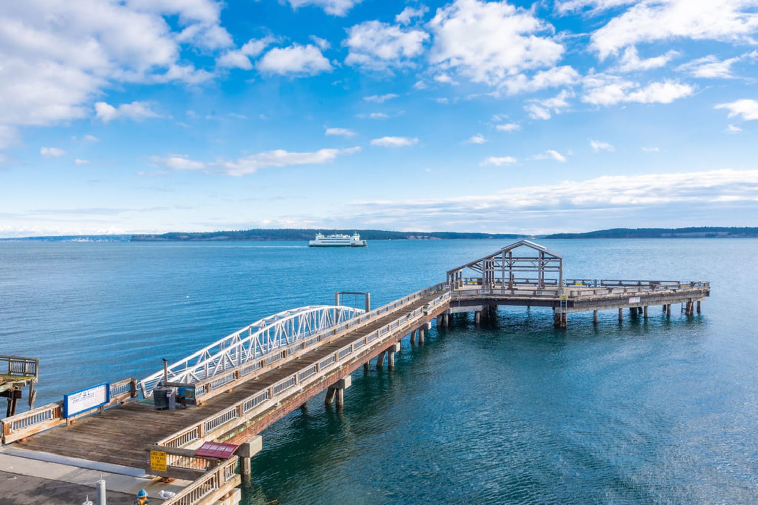 Dock out to the water at Admiralty Apartments in Port Townsend, Washington