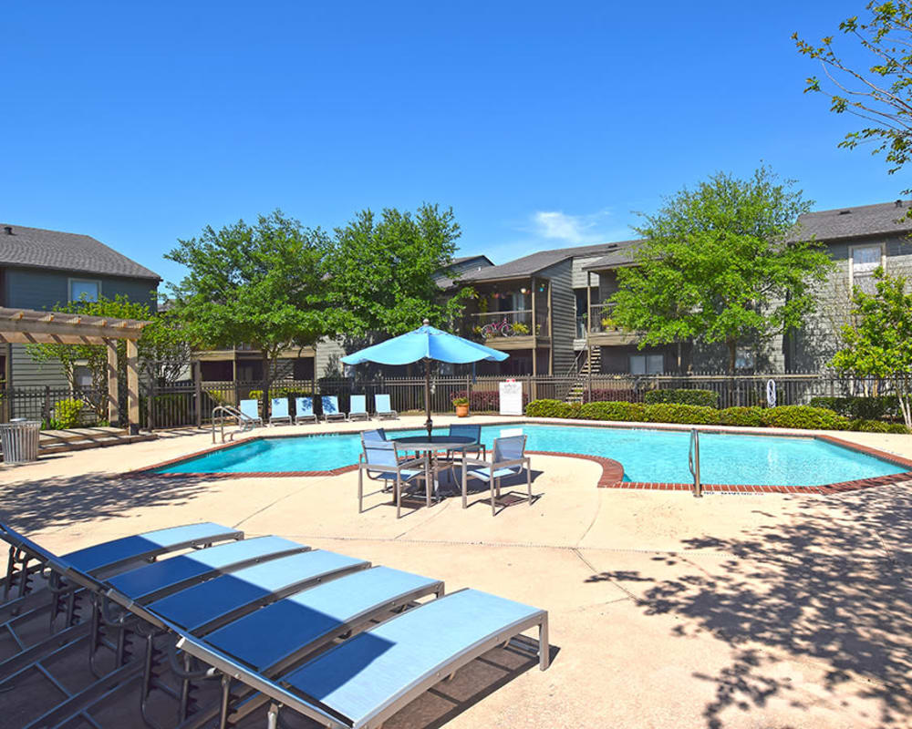 Swimming pool at The Lodge on El Dorado in Webster, Texas