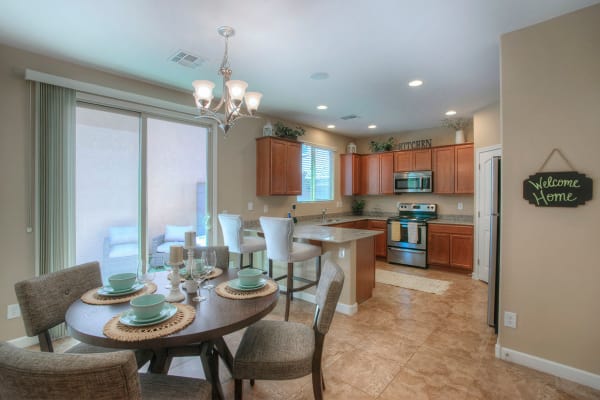 Kitchen and dining room at BB Living at Higley Park in Gilbert, Arizona