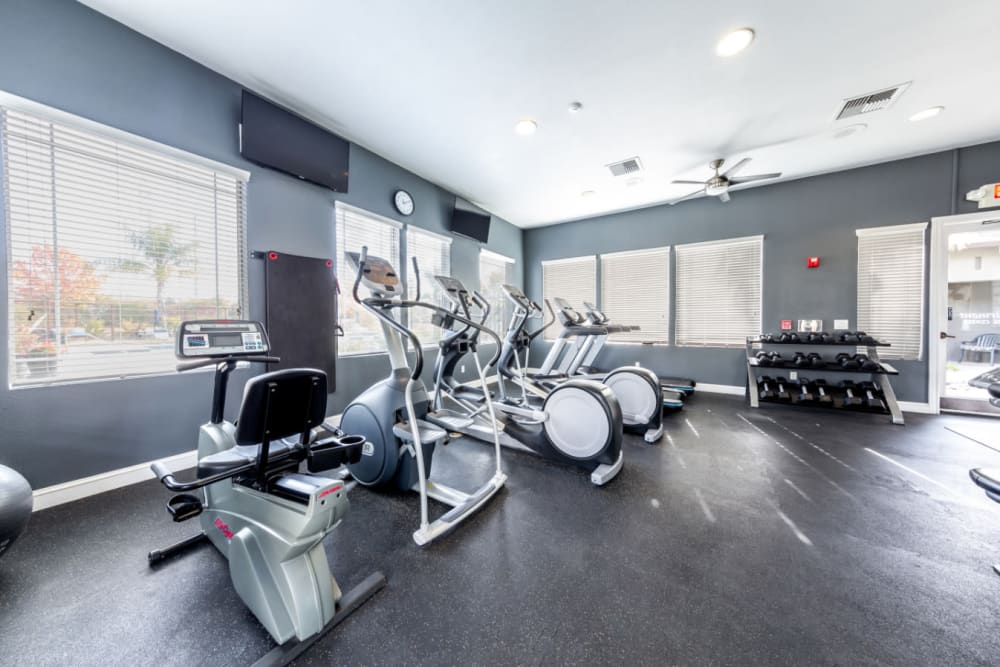 Fitness center for residents at The Fairmont at Willow Creek in Folsom, California