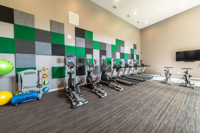 Visit our well-equipped fitness center at Haven at Liberty Hills in Houston, TX