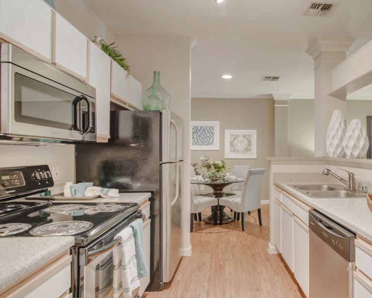 Fully equipped kitchen at Preserve at Cypress Creek in Houston, Texas