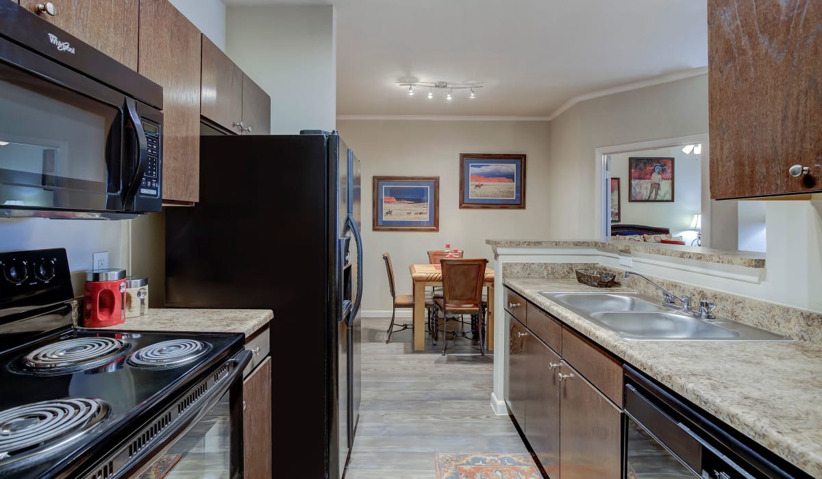 Modern kitchen at The Ranch at State Highway 123, Seguin, Texas