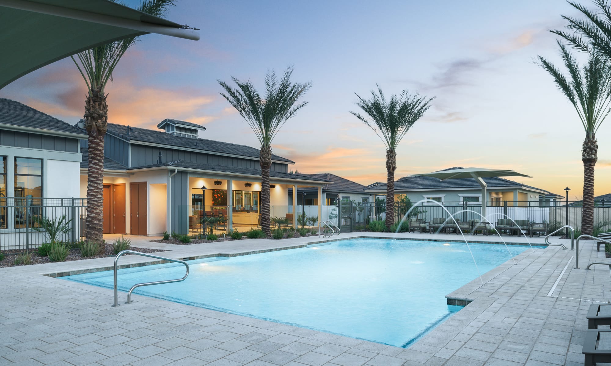 Pool area at Arrebol Villas in Goodyear, Arizona 