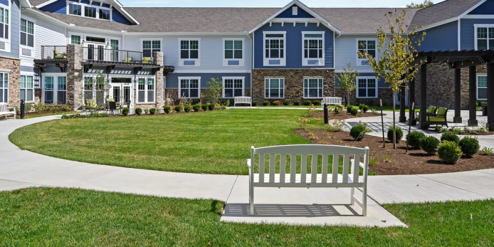 Outdoor paved walkways at Anthology of Anderson Township in Cincinnati, Ohio