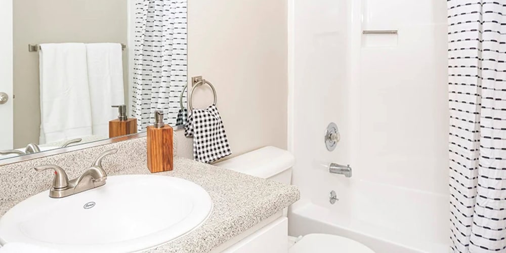 Bathroom at Americana Apartments in Rohnert Park, California